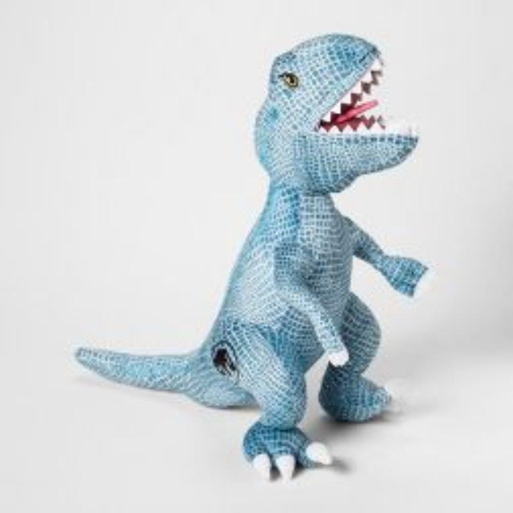 Jurassic Park World Blue white Velociraptor Plush Dinosaur Stuffed Animal Toy.